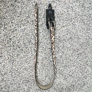 BKE Leopard Print Belt Silver Buckle Size Womens Small Classic Preppy Black Tan